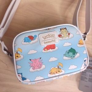 Loungefly Pokemon Sleeping Cloudy Print Crossbody Bag Purse Nintendo Kawaii